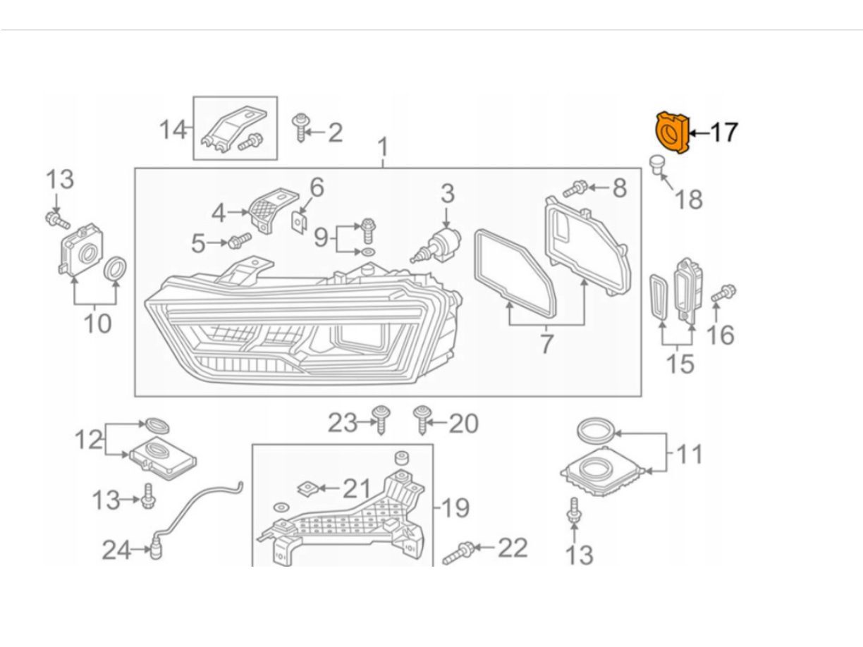 NUOVA VENTOLA A LED OE PER FARI A LED MATRIX AUDI Q3 8U Q8 Q7 4M BMW G30 G32 G11 63117408686