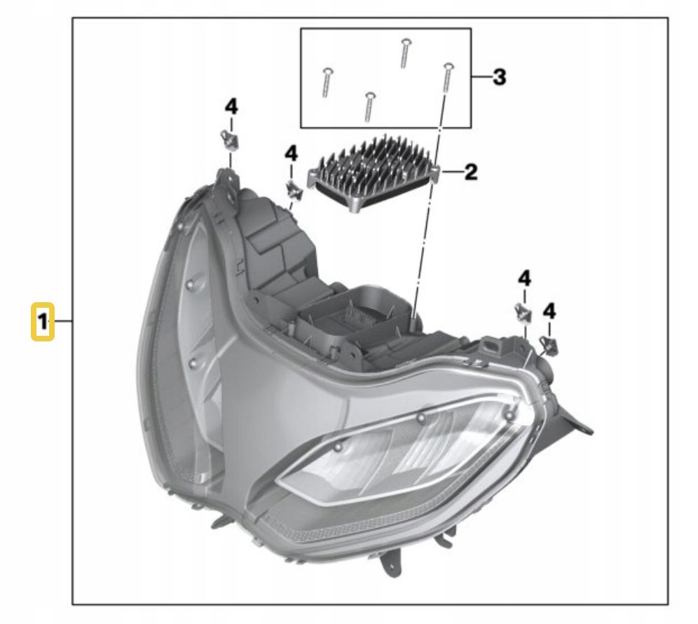 NEUE OE SCHEINWERFERLAMPE VOLL LED KOMPLETT BMW K54 R1200RS R 1250 RS 63128393173 8393173