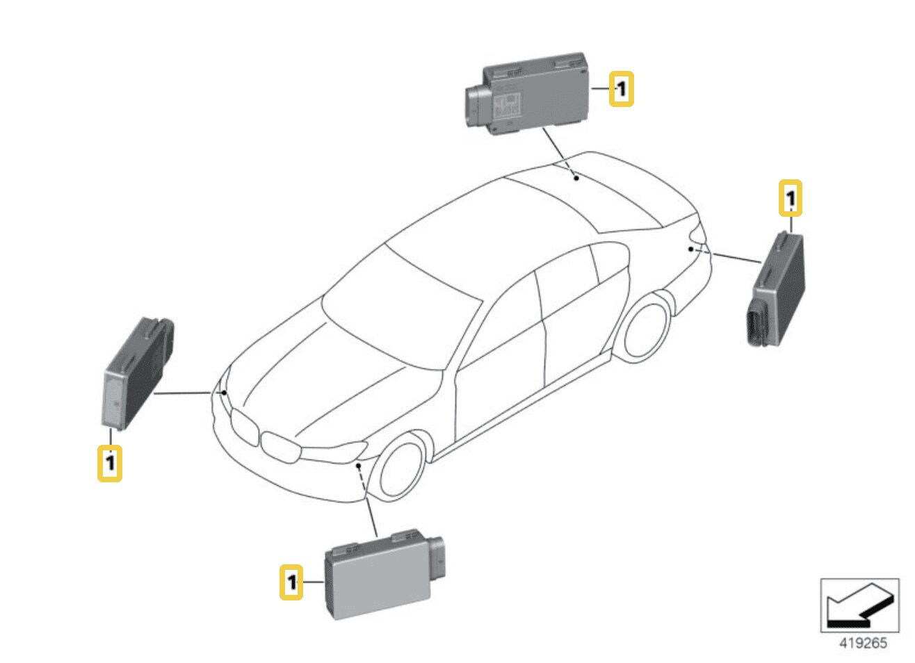 CAPTEUR RADAR CAPTEUR DE CHANGEMENT DE VOIE BMW 5 G30 F90 6 G32 GT 8 G14 G15 X5 G05 X7 G07 Z4 G29 PHANTOM RR11 PHANTOM RR12 CULLINAN RR31 6893736 66326893736