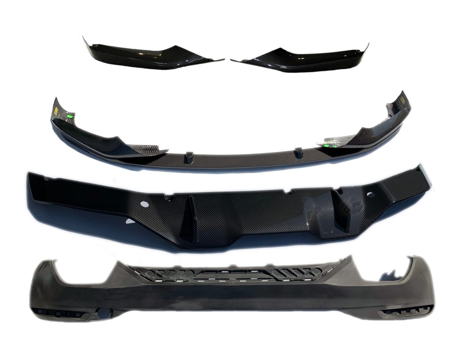 NOUVEAU KIT COMPLET DE PARE-CHOCS EN CARBONE BMW 5 G30 51112414135 DIFFUSEUR ARRIERE + SPOILER AVANT