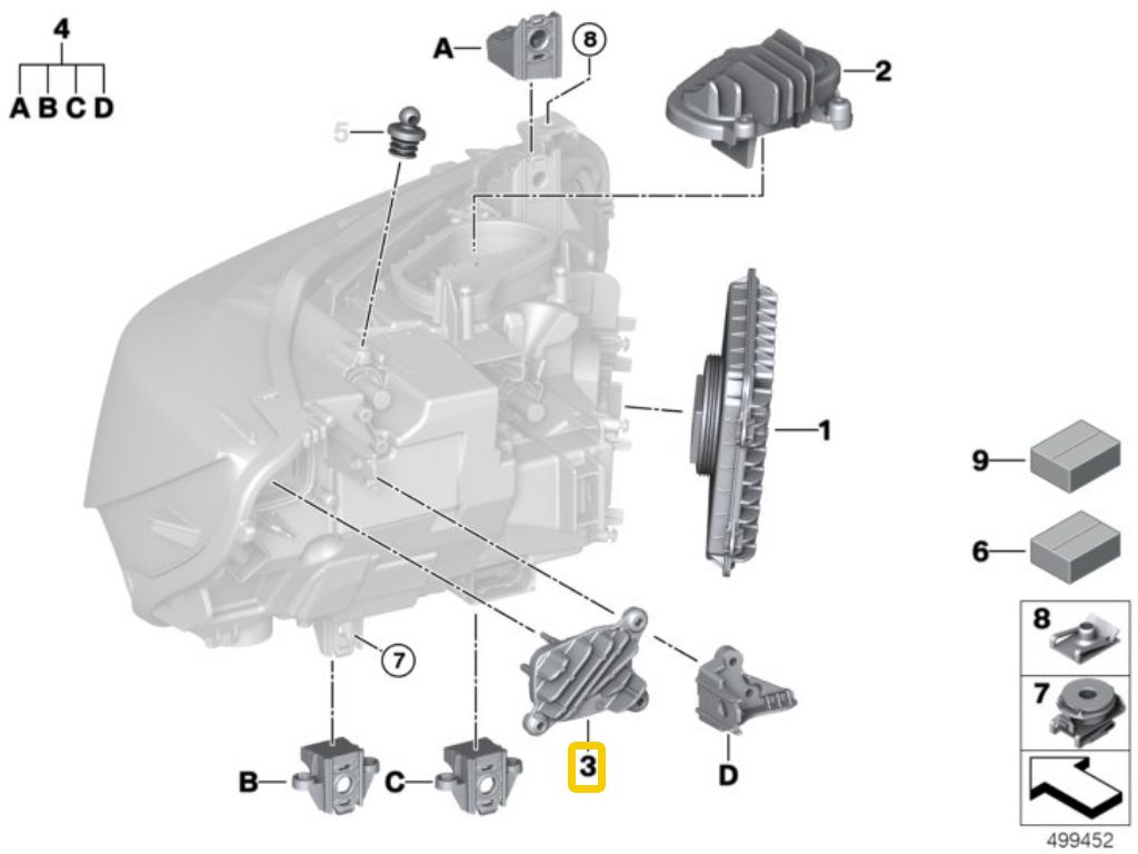 KIT LED MODULE, CLIGNOTANT POUR BMW 3 F80 M3 LCI 4 F32 LCI F82 M4 LCI F33 LCI F83 M4 LCI F36