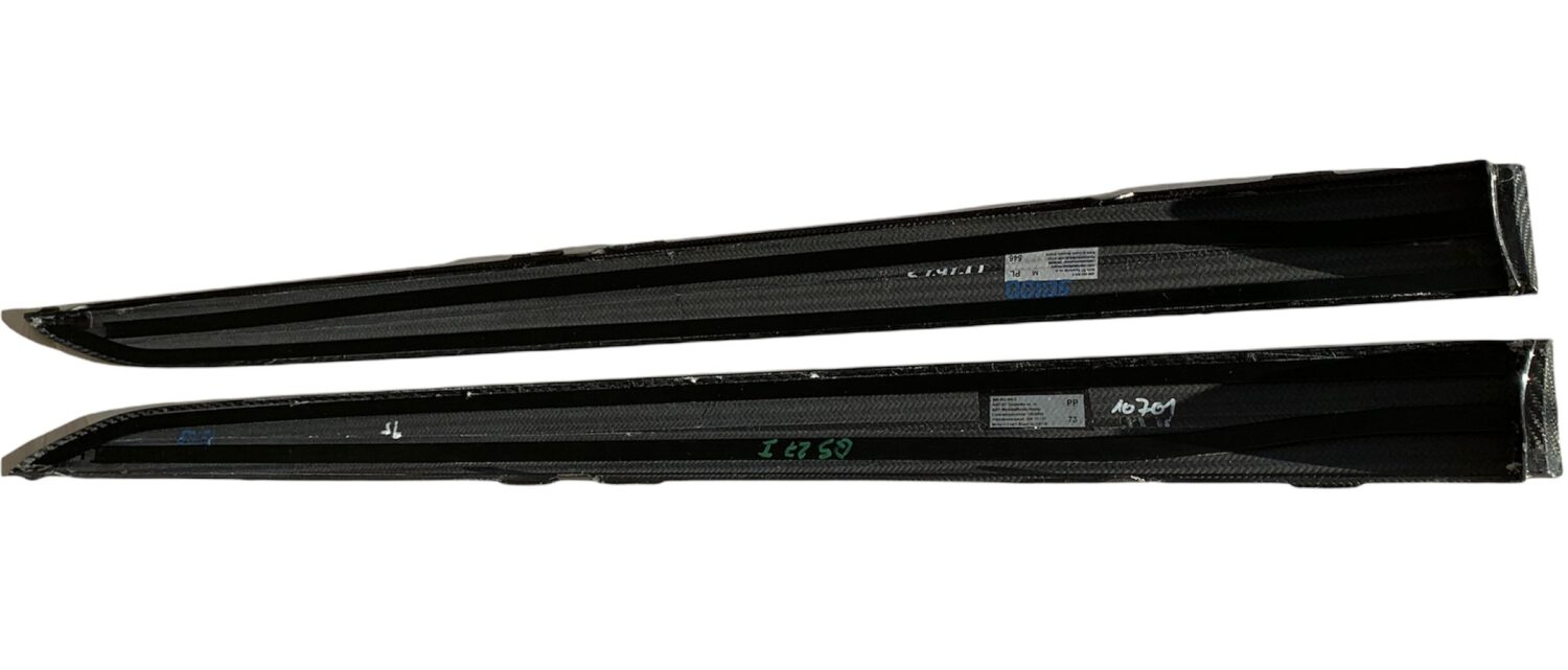 2X NOUVELLES LAMELLES DE PORTE D'ORIGINE CARBONE AUDI Q7 4M 2016-21 4M0853505E 4M0853506E