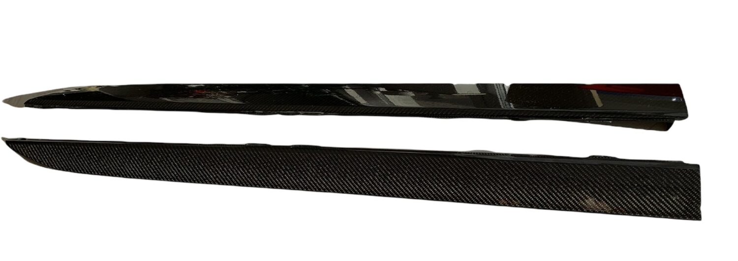 2X NOUVELLES LAMELLES DE PORTE D'ORIGINE CARBONE AUDI Q7 4M 2016-21 4M0853505E 4M0853506E