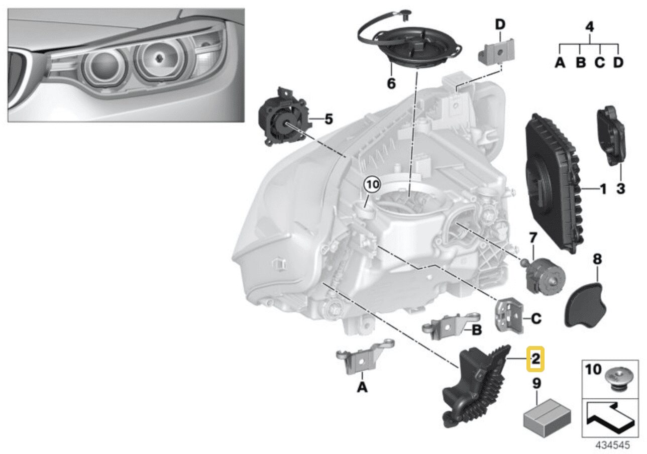 NOWY OE KIERUNKOWSKAZ MODUŁ LED PRAWA STRONA BMW 3 F30 F31 M3 LCI 63117419620