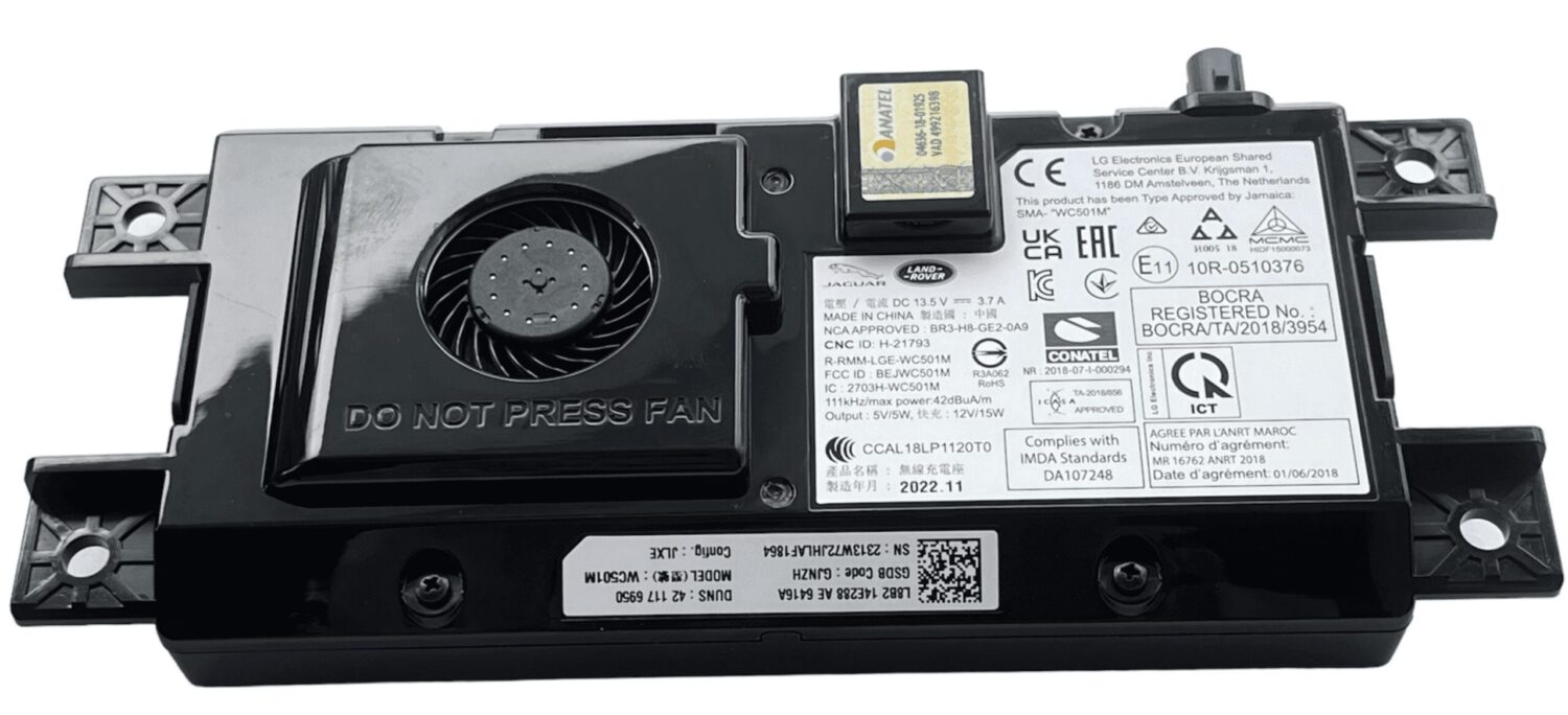 Nouveau chargeur inductif OE pour téléphone sans fil ROVER EVOQUE L551 DISCOVERY V L462 JAGUAR F-PACE X761 XE X760 L8B2-14E288-AE LR145262
