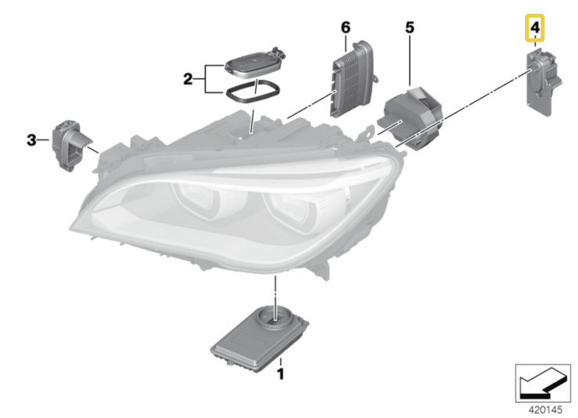 NUOVO MODULO INDICATORI DI DIREZIONE A LED BMW 7 F01 F02 F03 LCI 7339055 - LATO SINISTRO