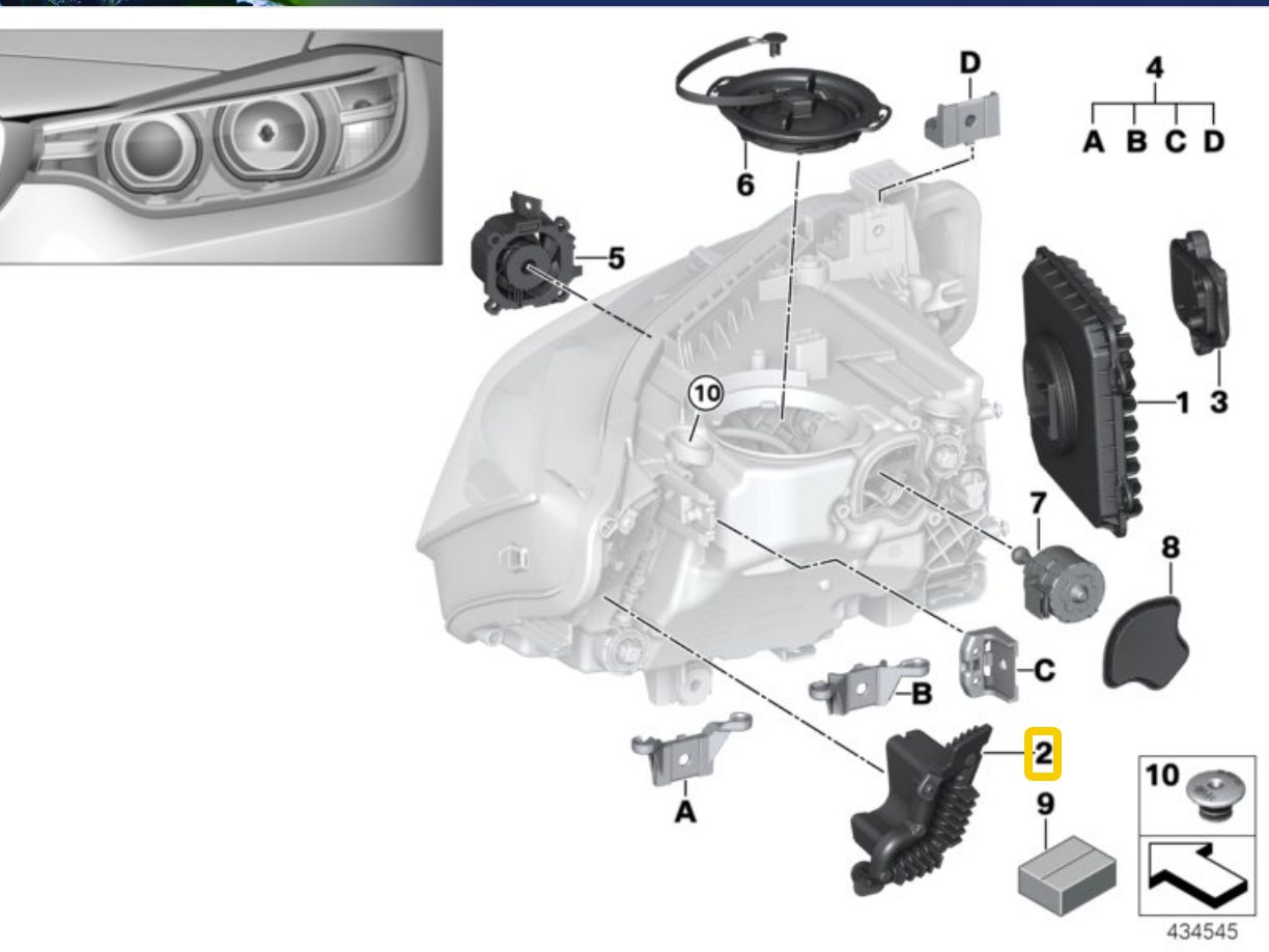 NUOVO OE SET 8X DRIVER MODULO LED BMW 3 F30 F31 LCI 7419620 + 7419619