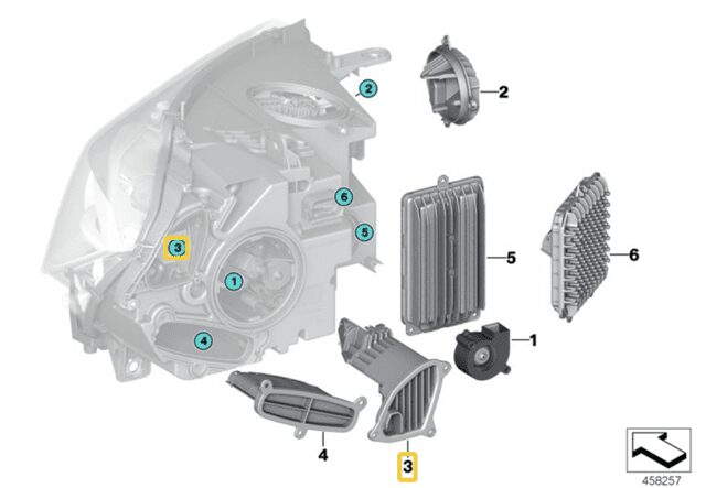 2X MODULO INDICATORE DI DIREZIONE A LED BMW X5 F15 M F85 X6 F16 M F86 7442779 , 7442780