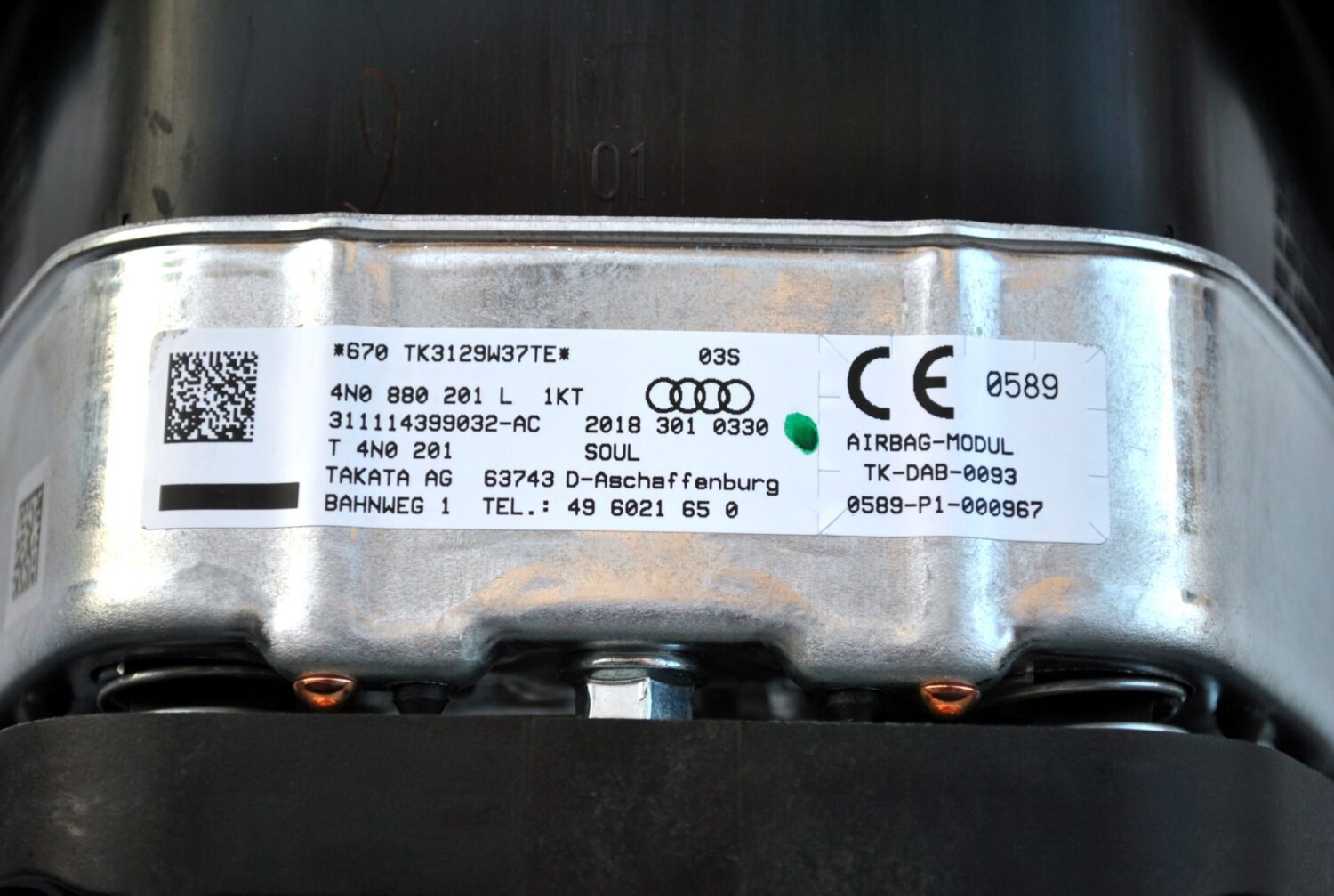 NUOVO AIRBAG OE - PELLE AUDI A6 A7 A8 4N0880201L