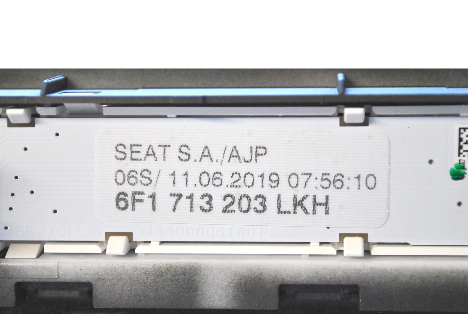 Nowa Oryginalna Gałka Zmiany Biegów DSG Automatyczna Czarna Skóra Seat Ibiza Arona 6F1713203