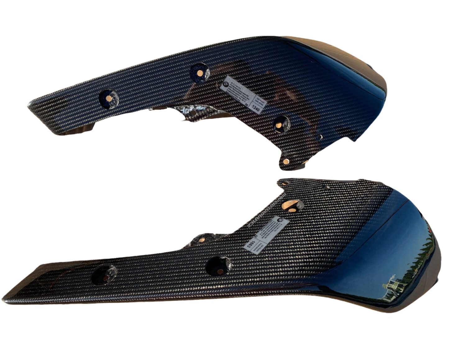 2X NEUE OE CARBON STOSSSTANGE SPILTTER SPOILER FRONT BMW M-PERFORMANCE M2 F22 F87 F23 51112361671