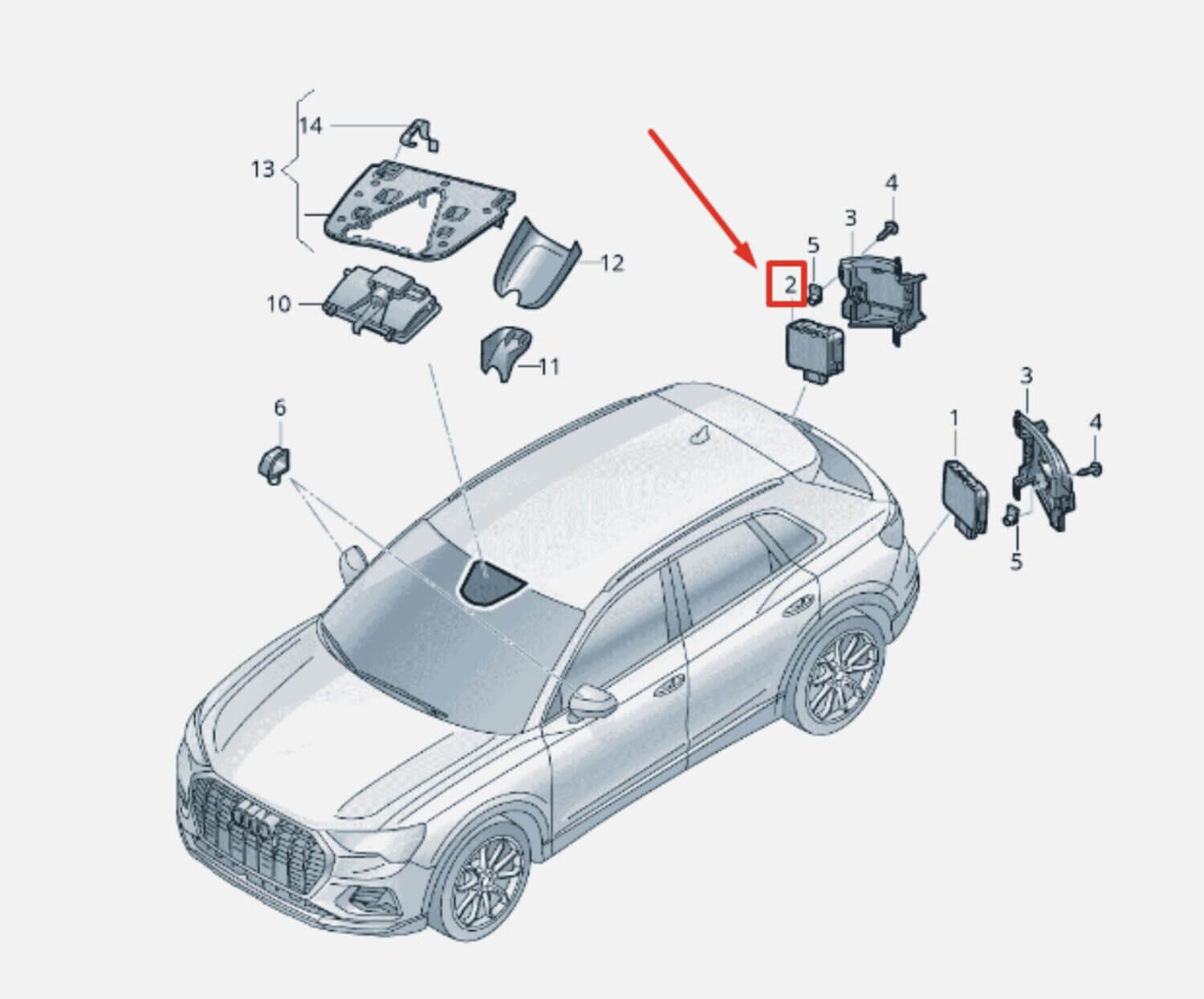 NEU OE SENSOR RADAR ACC DISTRONIC SPURWECHSELASSISTENT HINTEN AUDI Q2 Q3 3Q0907566L