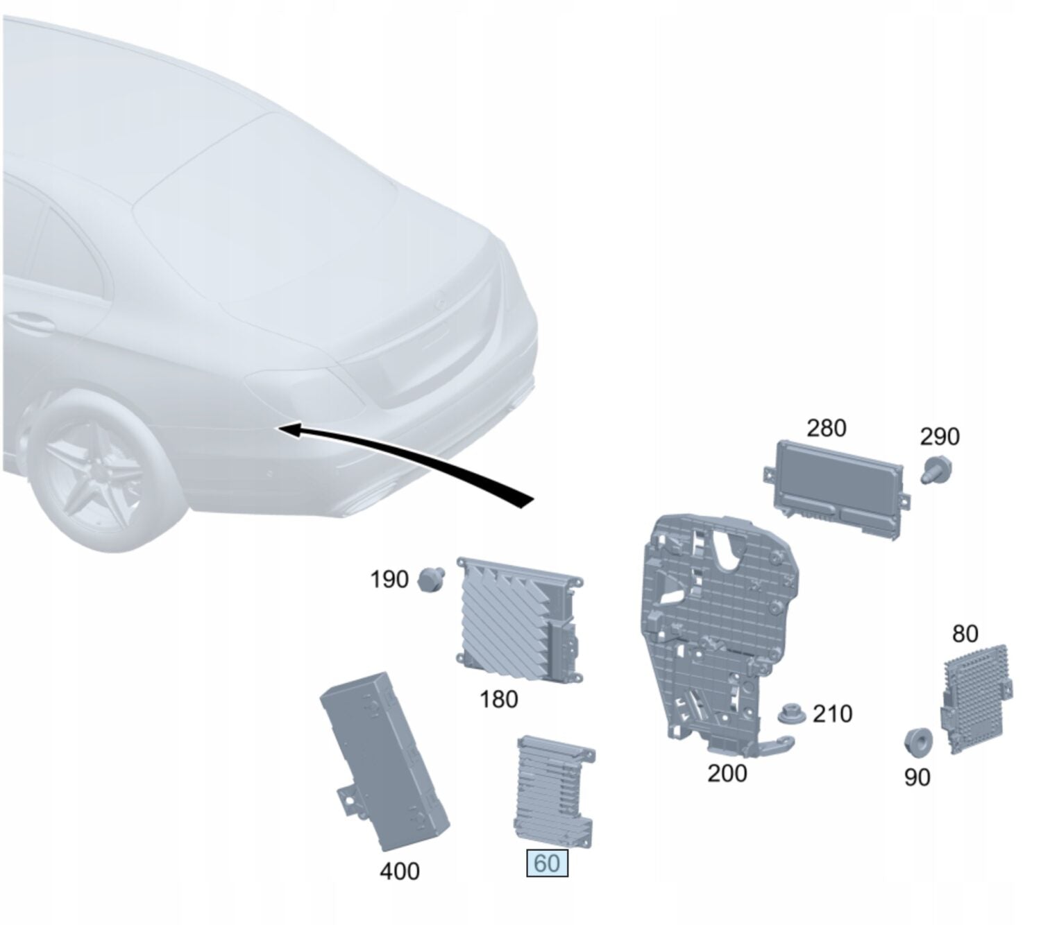 NOUVEAU MODULE DE COMMANDE OE RADAR DISTRONIC PLUS MERCEDES C W206 S W223 W254 GLC W295 W296 W297 EQE EQS A2239008631