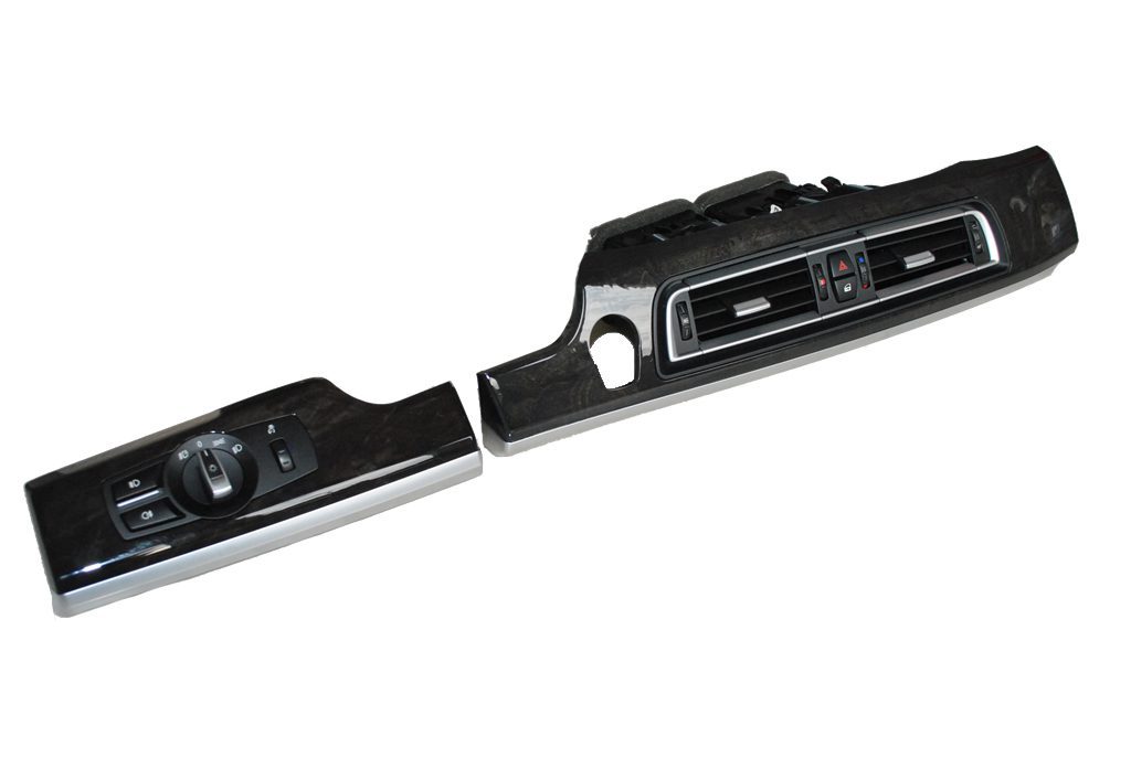 CRUSCOTTO USATO STRISCIA IN LEGNO GRIGLIA DI VENTILAZIONE PANNELLO LUMINOSO BMW 7 F01 F02 LCI 9232145 9192744