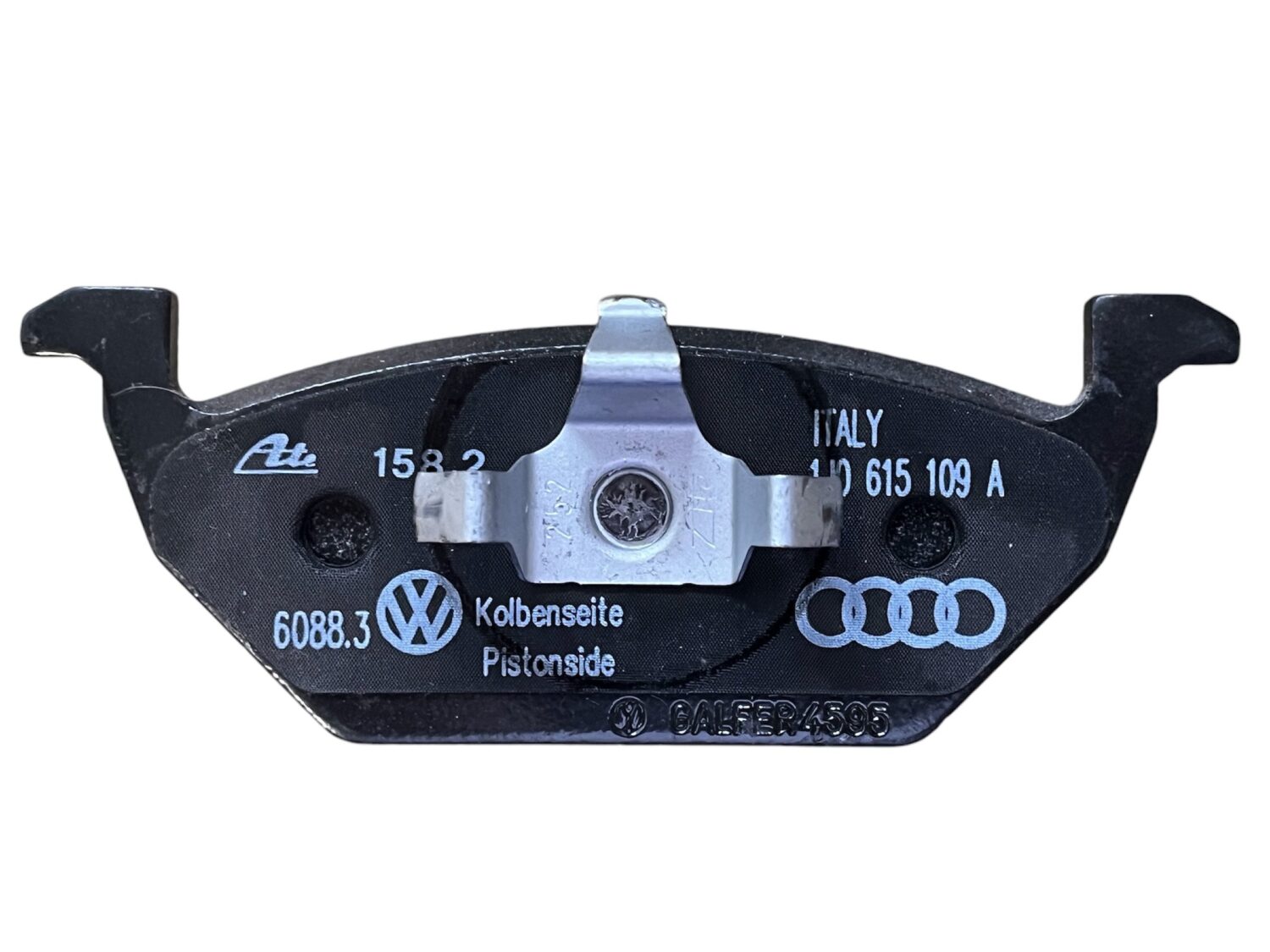 2X NOVÝ OEM BRZDOVÝ TŘMEN + DESTIČKY ATE AUDI 1J0615123A + 1J0615124A VW GOLF 4 , 5 AUDI A1 A2 A3 SEAT IBIZA SKODA