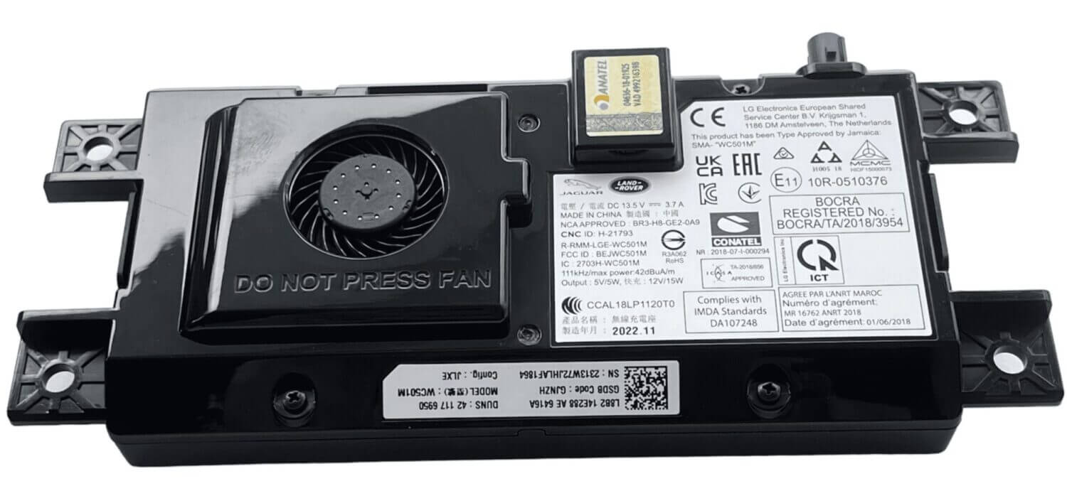 Nouveau chargeur inductif OE pour téléphone sans fil ROVER EVOQUE L551 DISCOVERY V L462 JAGUAR F-PACE X761 XE X760 L8B2-14E288-AE LR145262