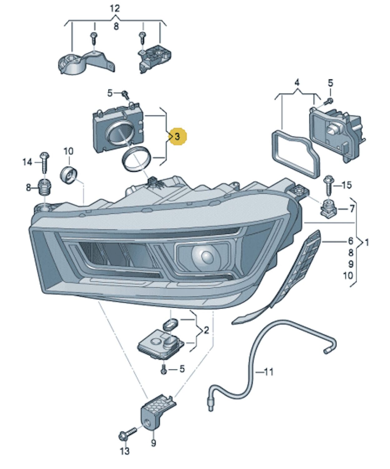 Moduł LED Sterownik Przetwornica do AUDI 7PP941592CB