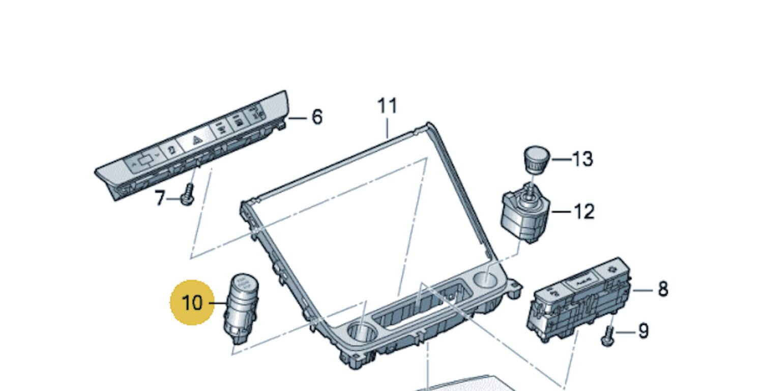 NOWY PRZYCISK WŁĄCZNIK ENGINE START STOP AUDI A3 S3 A8 Q7 Q8 RSQ3 RSQ8 83A905217A