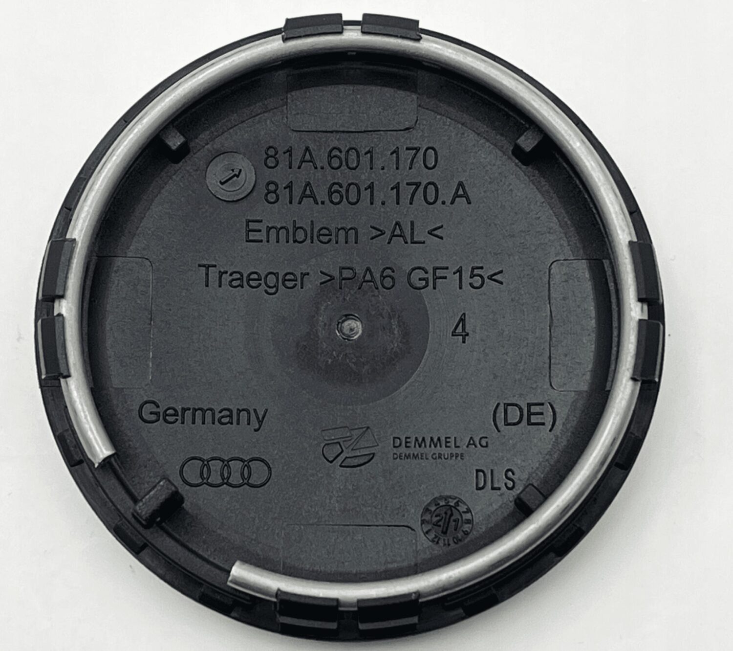 4X NEW GENUINE WHEEL HUB CAP COVERS 61 mm AUDI A1 A3 A4 A5 A6 A7 A8 Q2 Q4 Q5 Q7 Q8 R8 TT E-TRON 81A601170