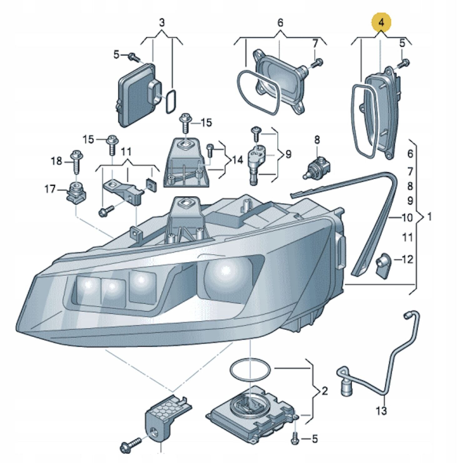 NUOVO MODULO LED VALEO DRL LUCE DI MARCIA DIURNA INDICATORE DESTRO AUDI Q2 81A998474